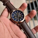 Modern Skeleton Automatic Men’s Watch – 43mm Silicone Edition