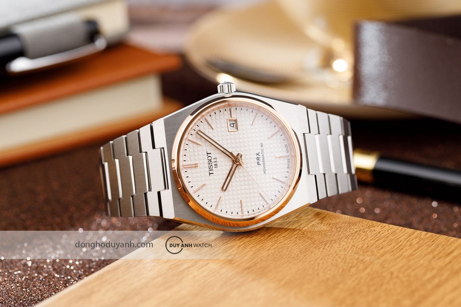 Slim PRX Automatic Men's Watch – 40mm White Textured Dial