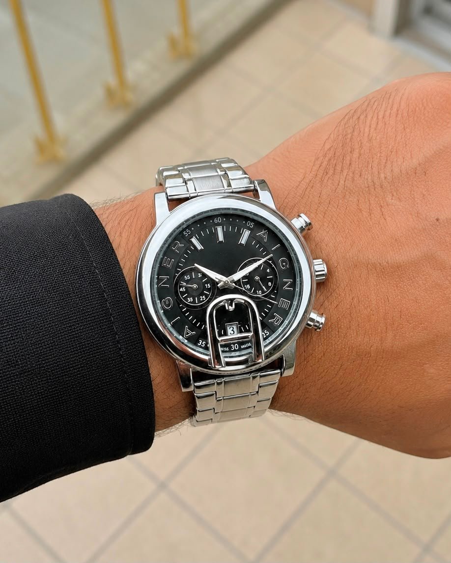 Premium Men's Quartz Watch – 12-Hour Date Edition