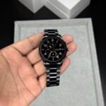 Men’s Grant Chronograph Watch – All-Black Stainless Steel 42mm