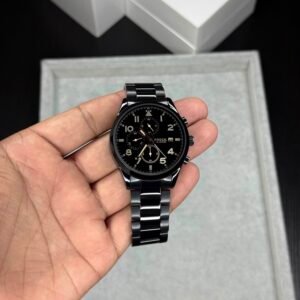 Men's Grant Chronograph Watch – All-Black Stainless Steel 42mm