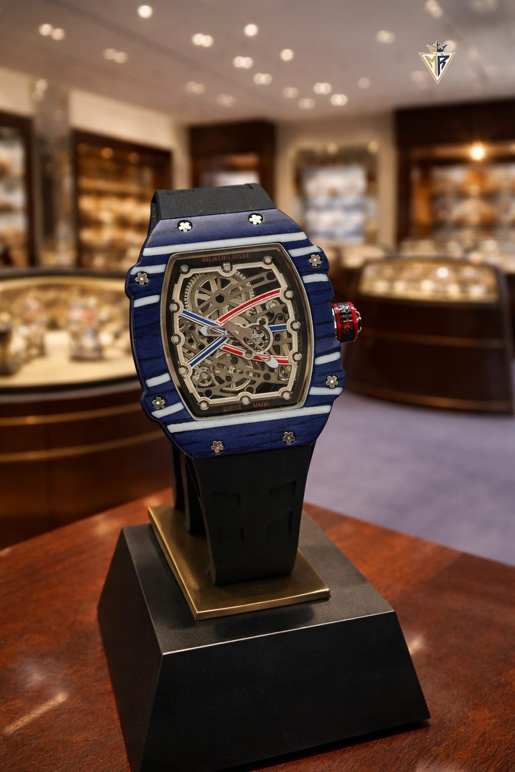 Men's Slim Tonneau Skeleton Watch – Sporty Rainbow Edition