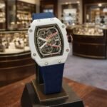 Men’s Slim Tonneau Skeleton Watch – Sporty Rainbow Edition
