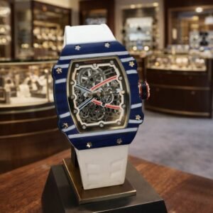 Men's Slim Tonneau Skeleton Watch – Sporty Rainbow Edition
