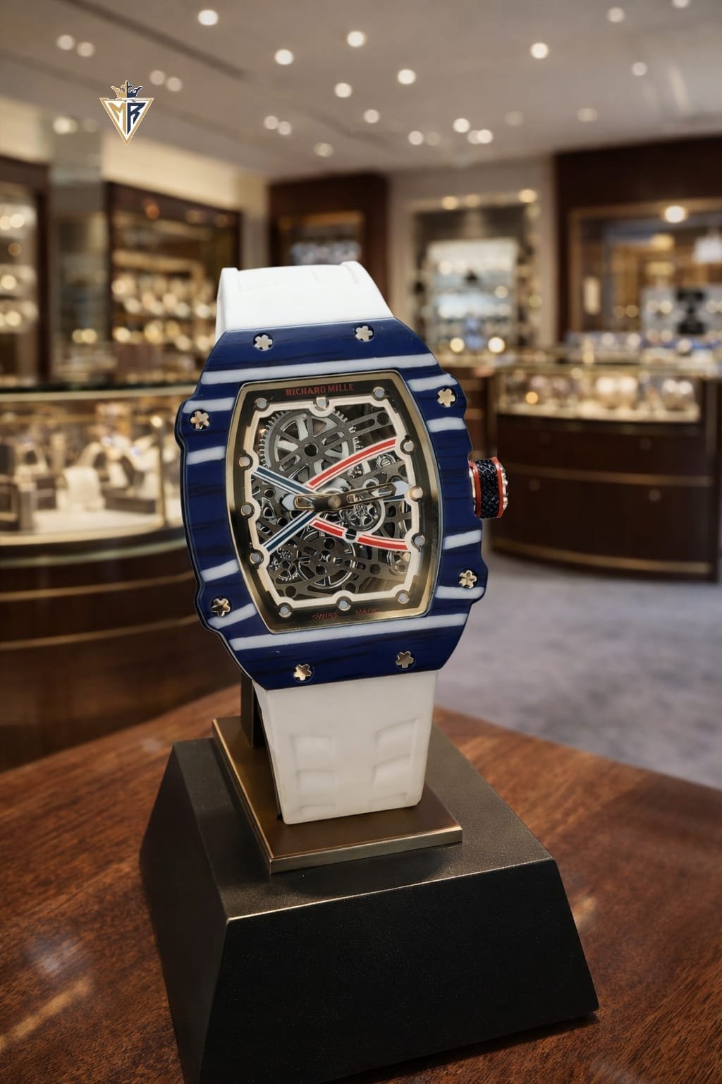 Men's Slim Tonneau Skeleton Watch – Sporty Rainbow Edition