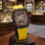 Men’s Slim Tonneau Skeleton Watch – Sporty Rainbow Edition