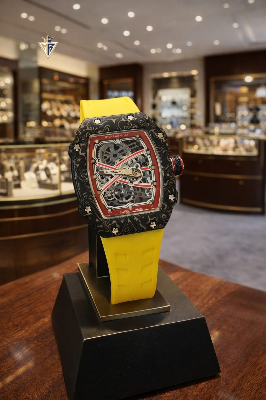 Men's Slim Tonneau Skeleton Watch – Sporty Rainbow Edition