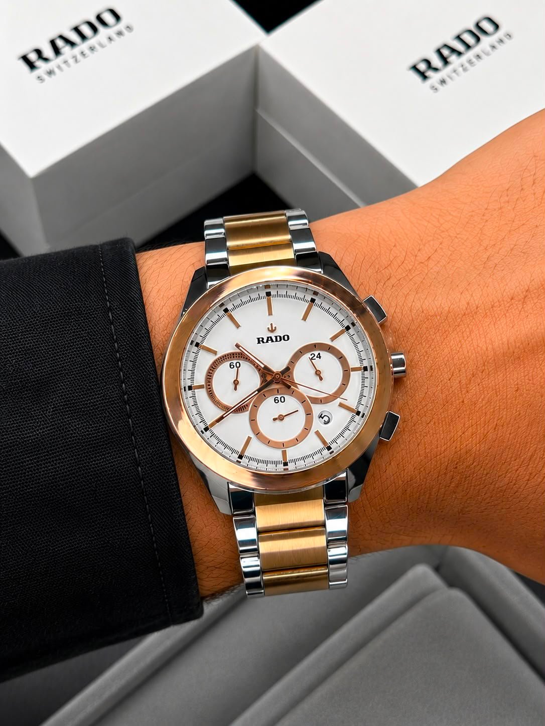 Men's HyperChrome Chronograph Watch – Rose Gold Sapphire Edition