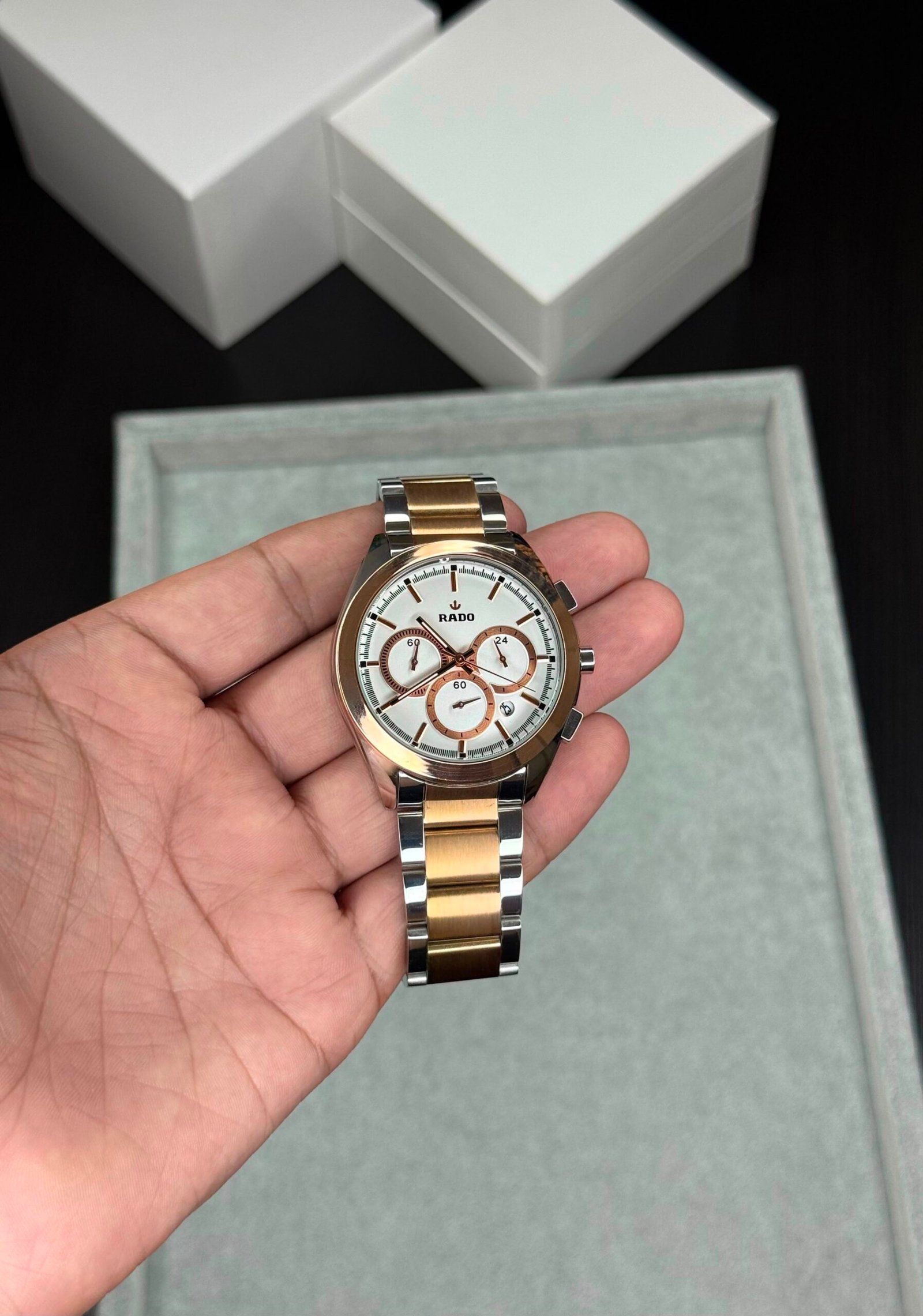 Men's HyperChrome Chronograph Watch – Rose Gold Sapphire Edition