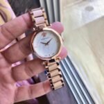 Luxury Rose Gold Women’s Watch – Green Dial Fashion Edition