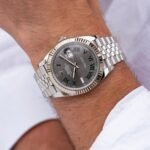 Premium DateJust Automatic Men’s Watch – 43mm Brushed Silver Edition