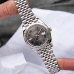 Premium DateJust Automatic Men’s Watch – 43mm Brushed Silver Edition