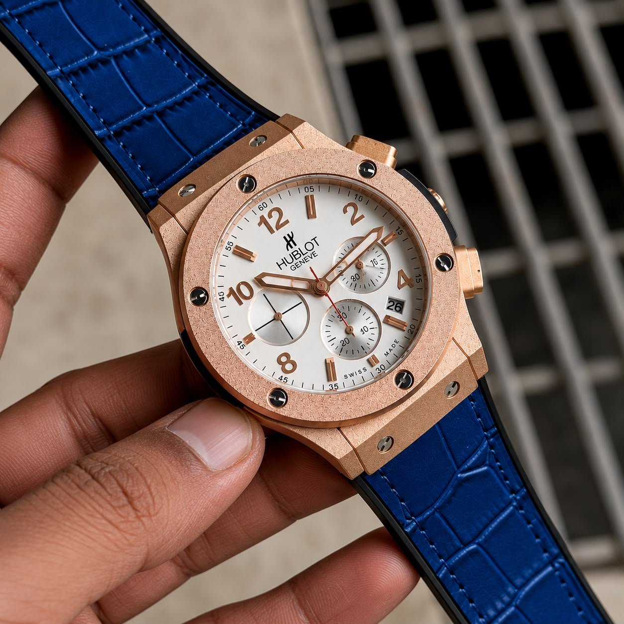 Premium Big Bang Chronograph Men's Watch – Steel & Silicone Edition
