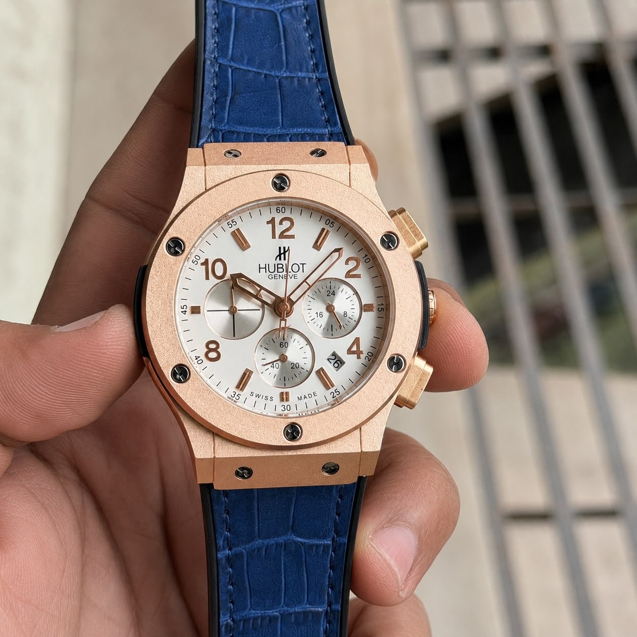 Premium Big Bang Chronograph Men's Watch – Steel & Silicone Edition