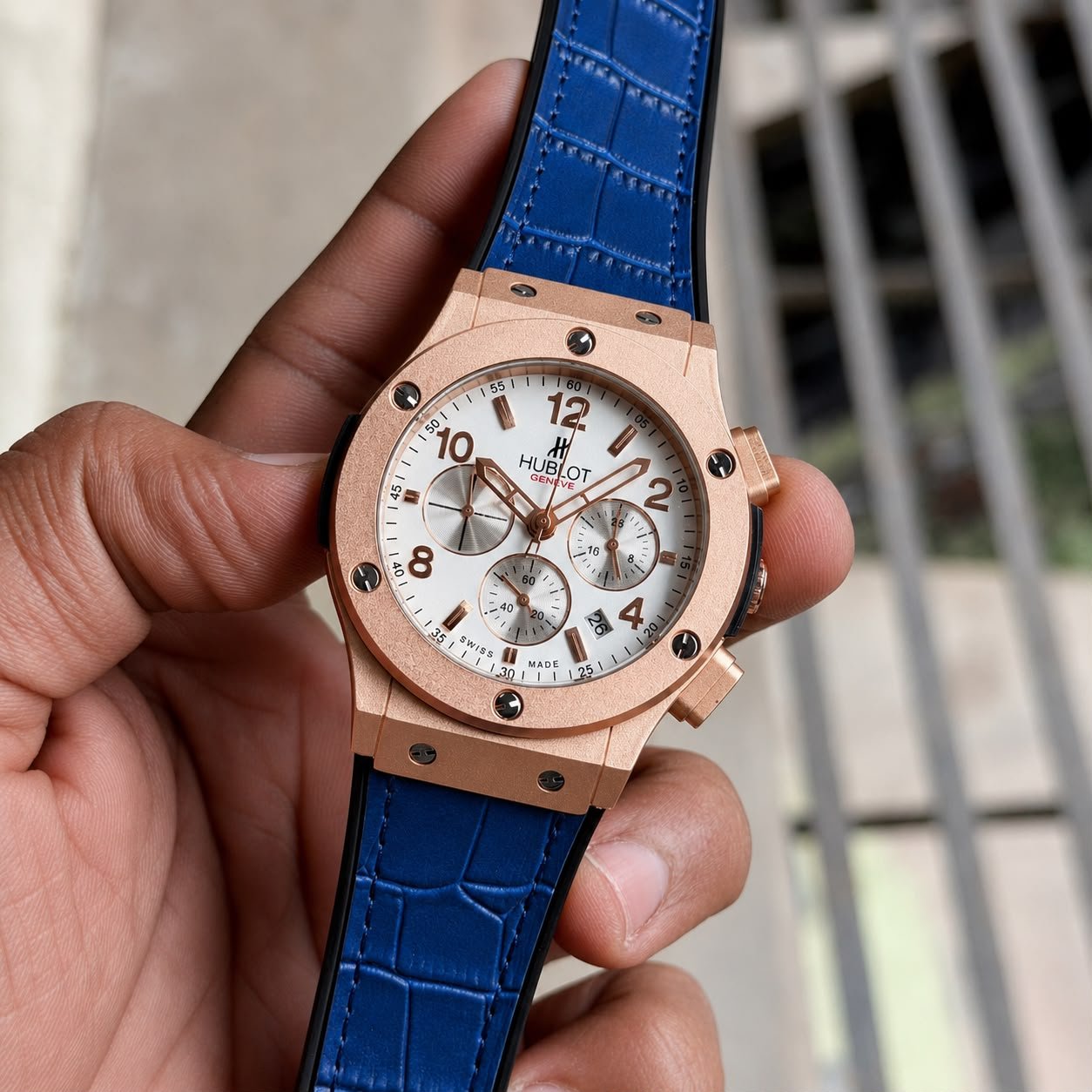 Premium Big Bang Chronograph Men's Watch – Steel & Silicone Edition