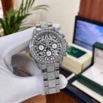 Tiger Eye Edition Men’s Chronograph Watch – Diamond Studded Bezel