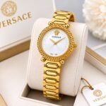 Luxury Greek Key Women’s Watch – Gold Stainless Steel 36mm