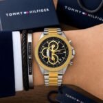 Men’s Sporty Chronograph Watch – Textured Blue Dial 44mm