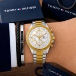 Men’s Sporty Chronograph Watch – Textured Blue Dial 44mm