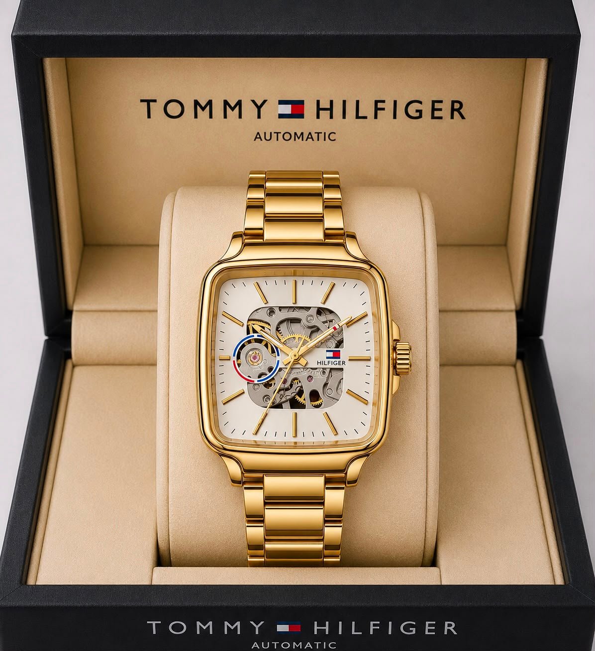 Men's Premium Automatic Watch – Transparent Back Metal Edition