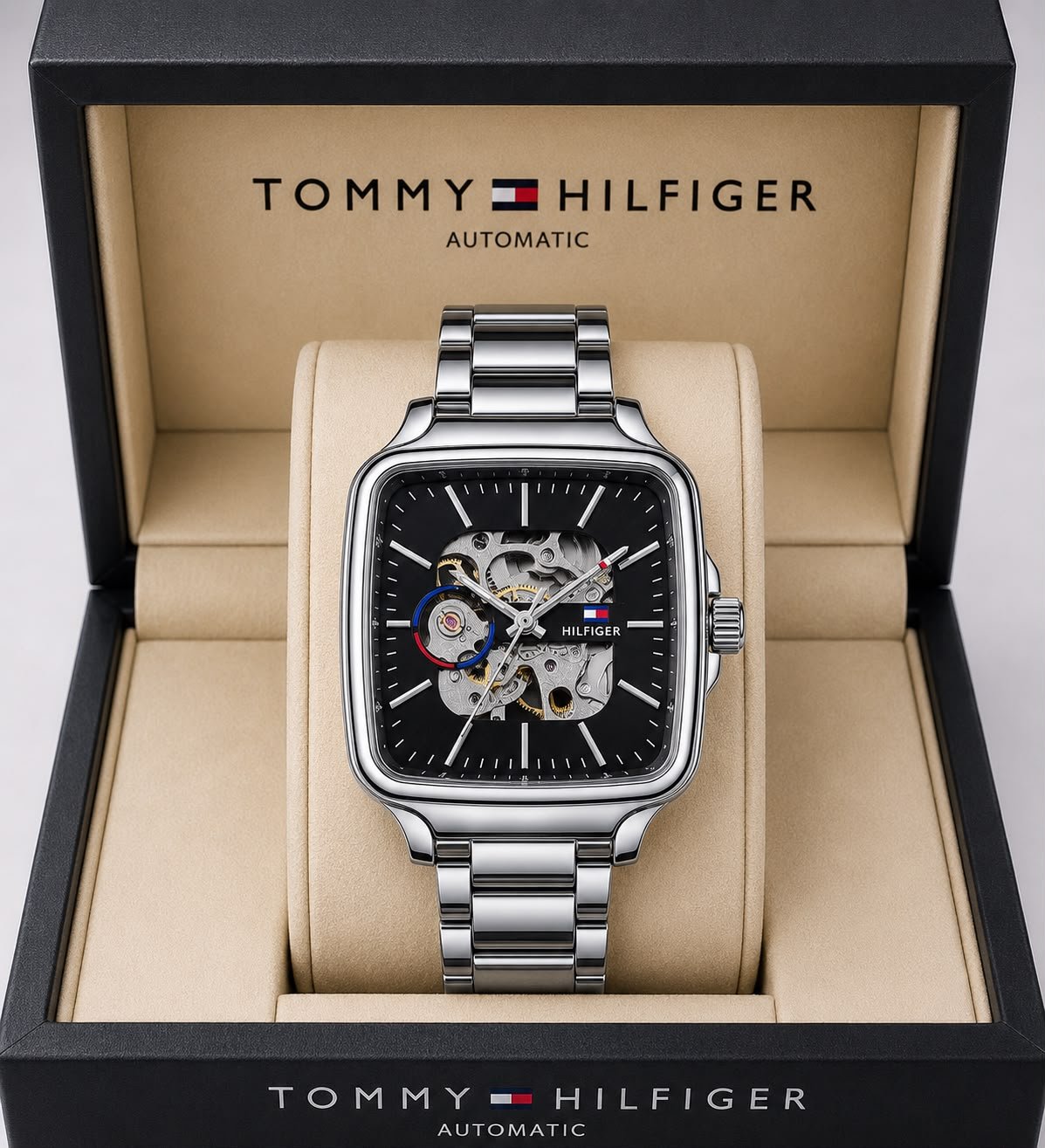 Men's Premium Automatic Watch – Transparent Back Metal Edition