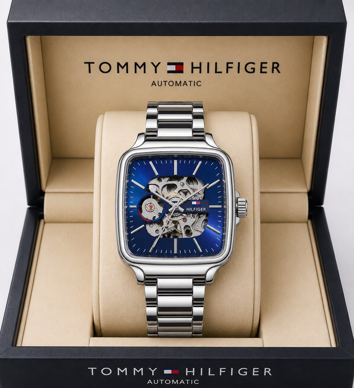 Men's Premium Automatic Watch – Transparent Back Metal Edition