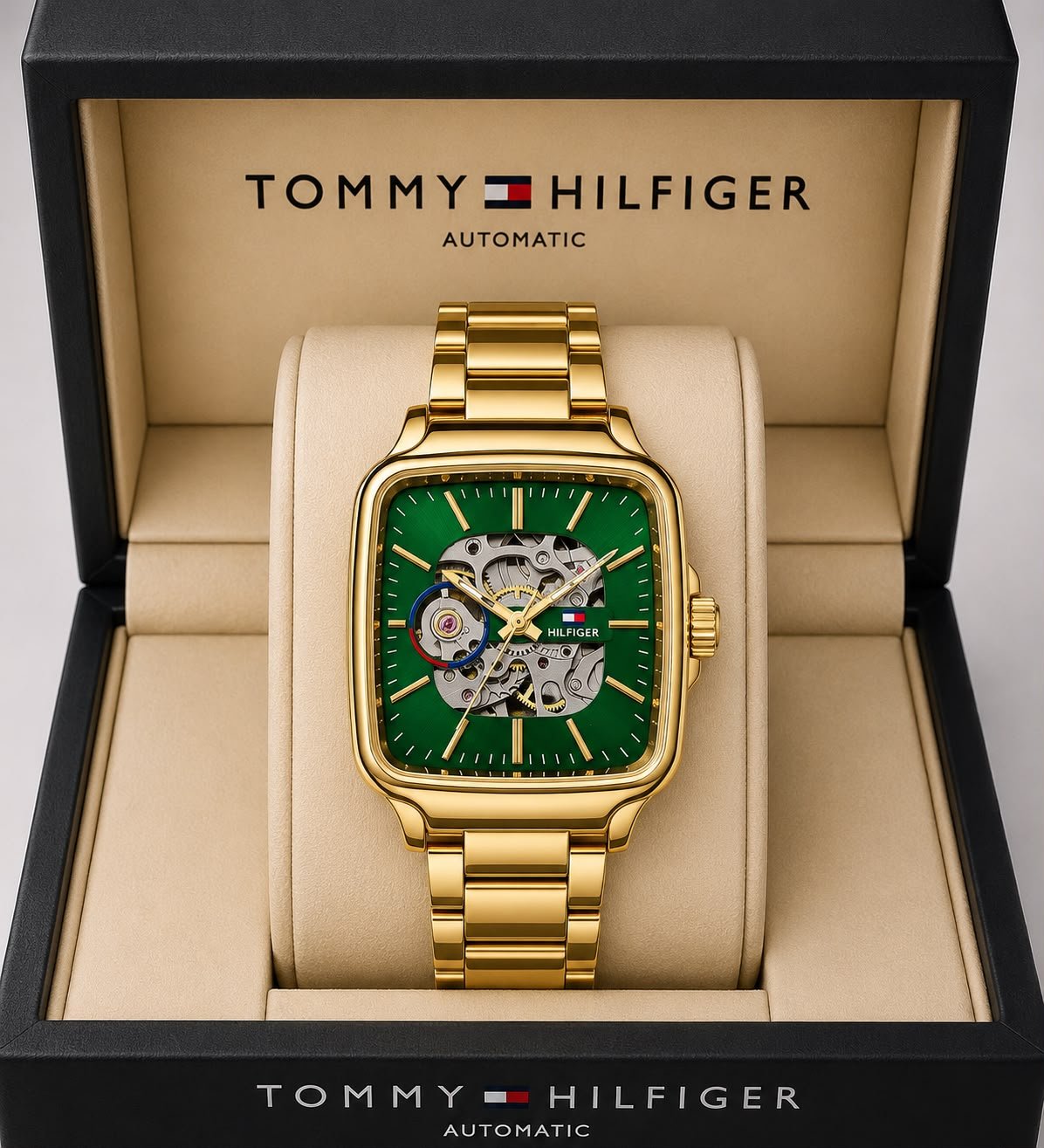 Men's Premium Automatic Watch – Transparent Back Metal Edition