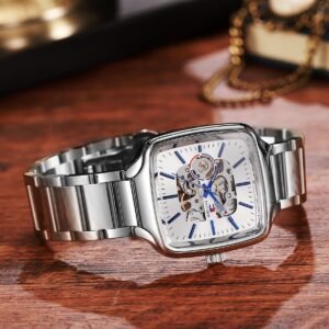 Men's Premium Automatic Watch – Transparent Back Metal Edition