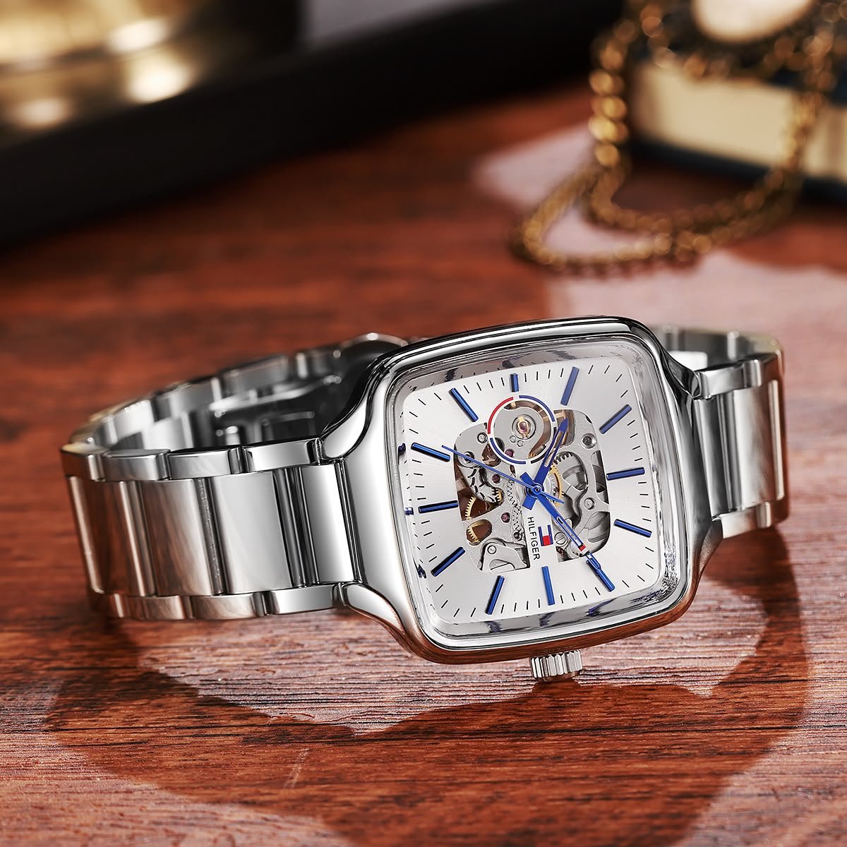 Men's Premium Automatic Watch – Transparent Back Metal Edition