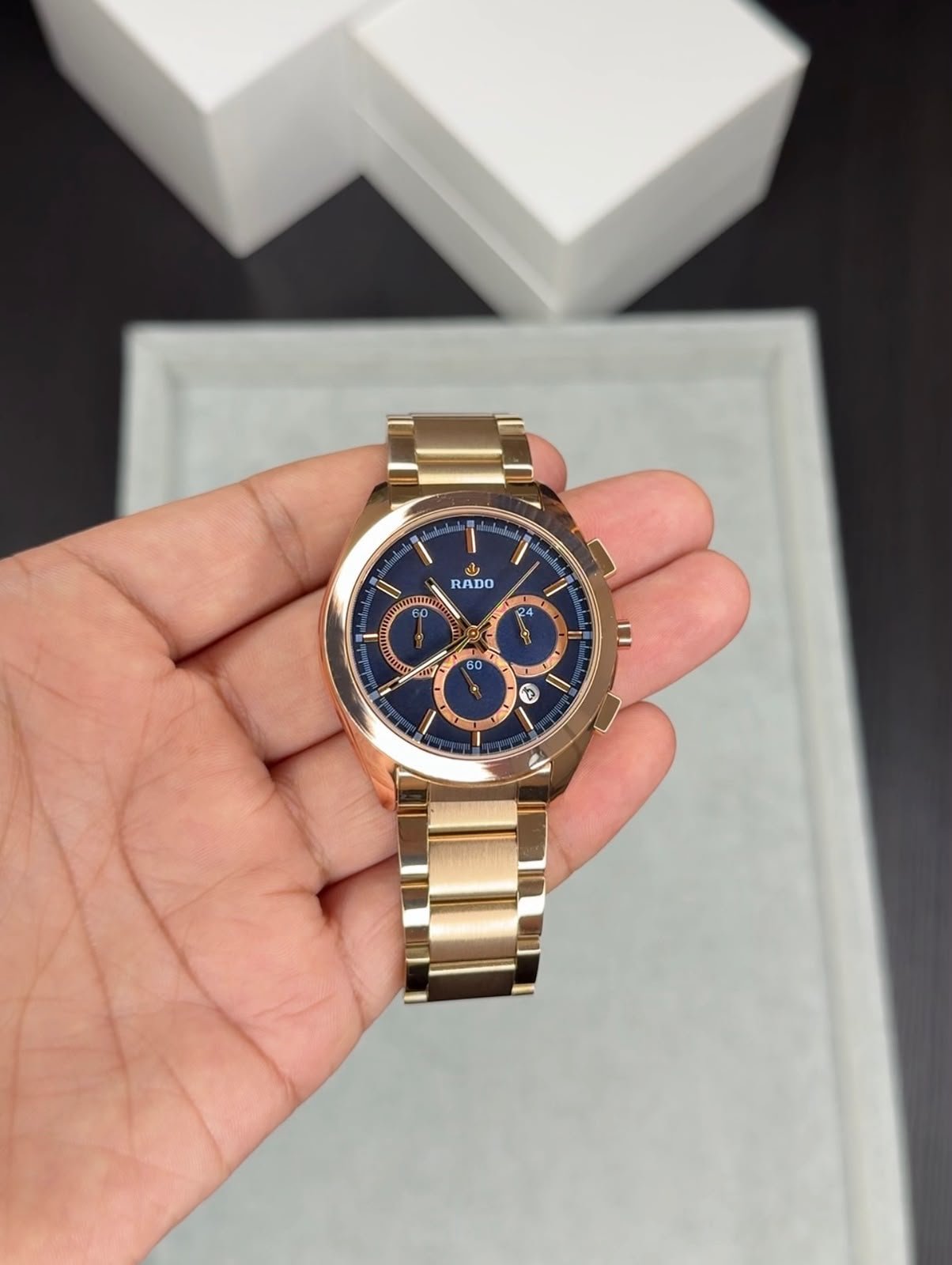 Men’s HyperChrome Chronograph Watch – Rose Gold Sapphire Edition