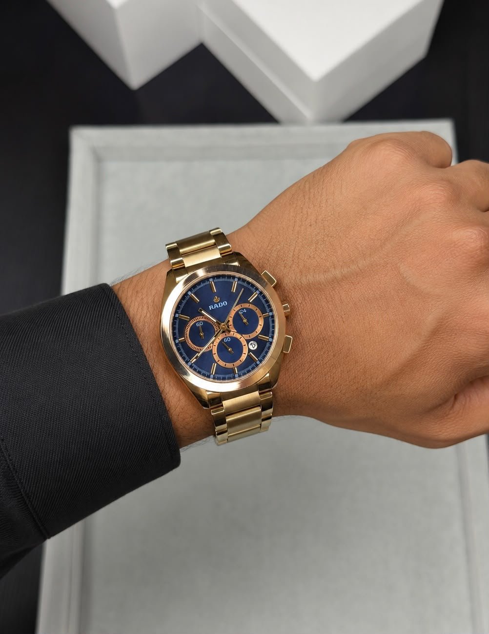 Men’s HyperChrome Chronograph Watch – Rose Gold Sapphire Edition