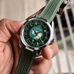 Premium Seamaster Men’s Watch – Silver Case & Sport Silicone Strap