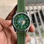 Premium Seamaster Men's Watch – Silver Case & Sport Silicone Strap