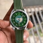 Premium Seamaster Men’s Watch – Silver Case & Sport Silicone Strap