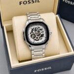 Premium Automatic Men’s Watch – Transparent Back Metal Edition