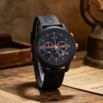 Modern Chronograph Men’s Watch – Adjustable Silicone Strap Edition