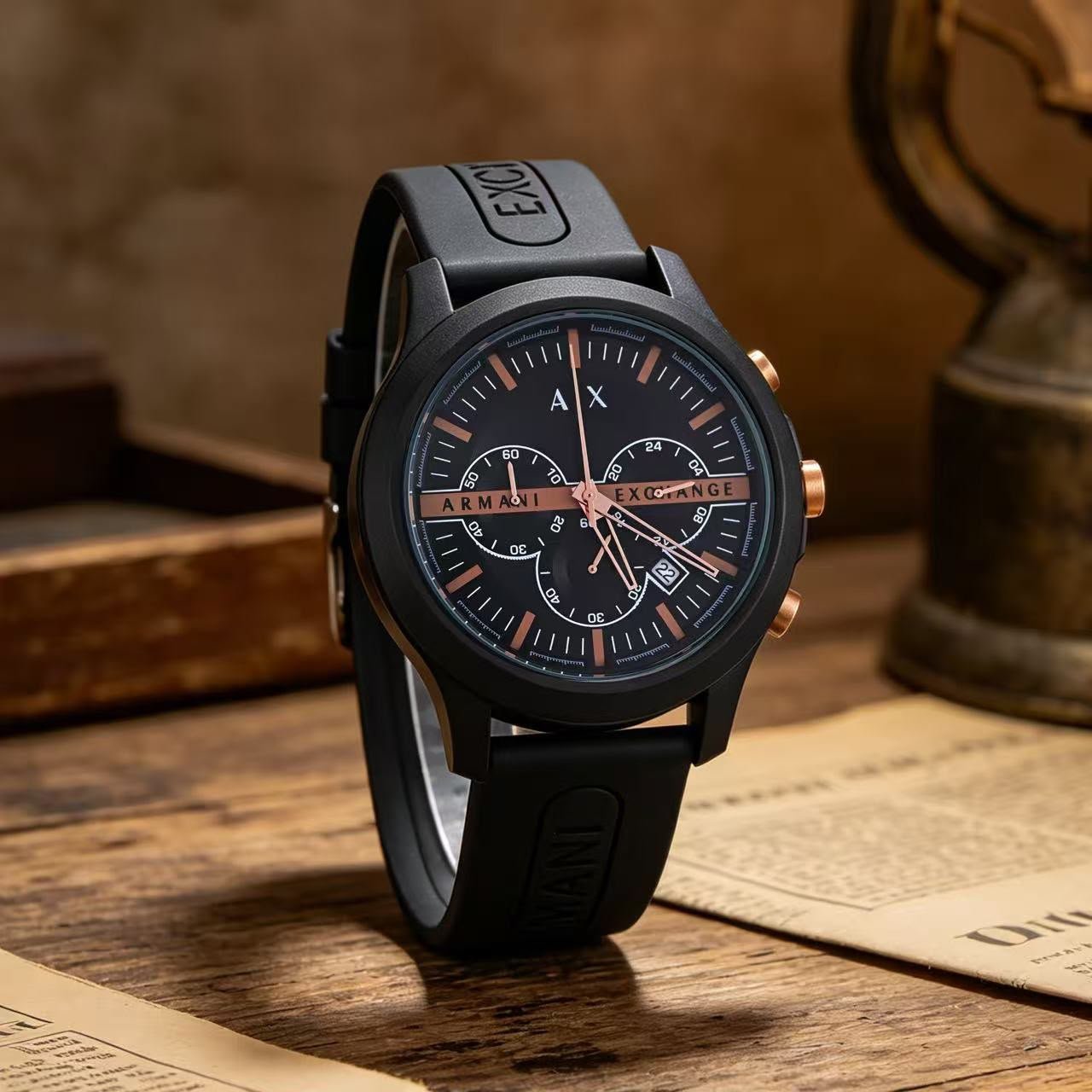 Modern Chronograph Men's Watch – Adjustable Silicone Strap Edition