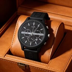 Modern Chronograph Men's Watch – Adjustable Silicone Strap Edition