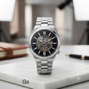 Open Heart Automatic Men's Watch – Green Dial 42mm Steel Edition