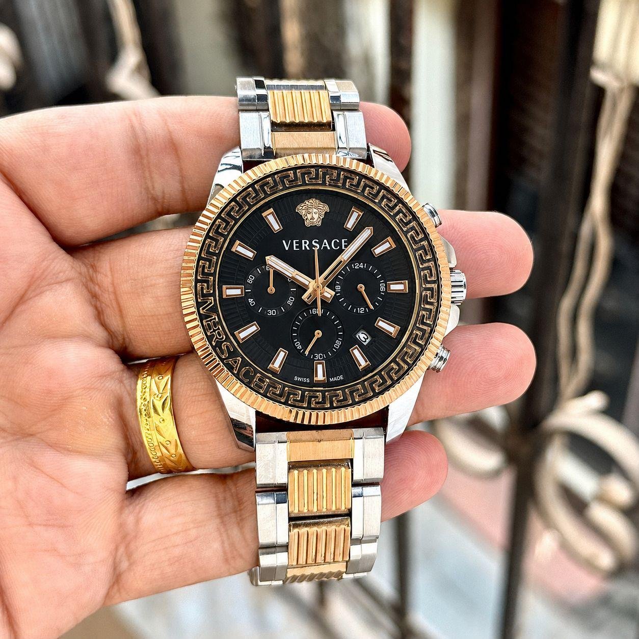 Greca Action Men's Luxury Chronograph – Full Gold Edition 44mm