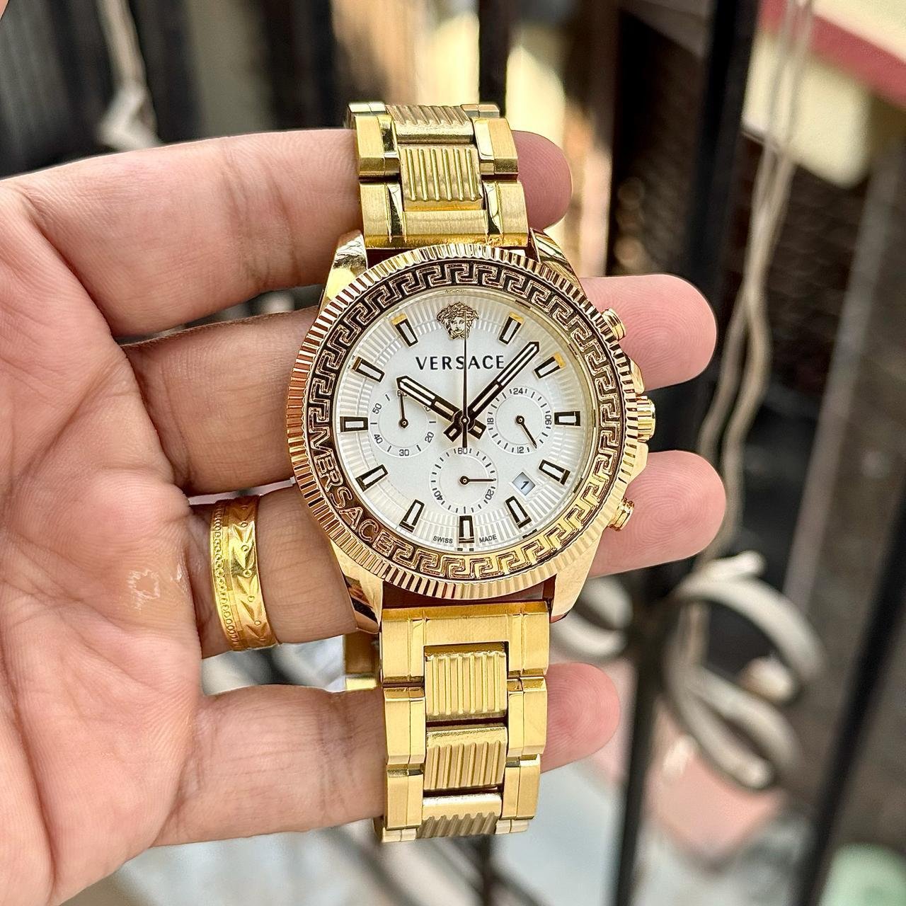 Greca Action Men's Luxury Chronograph – Full Gold Edition 44mm