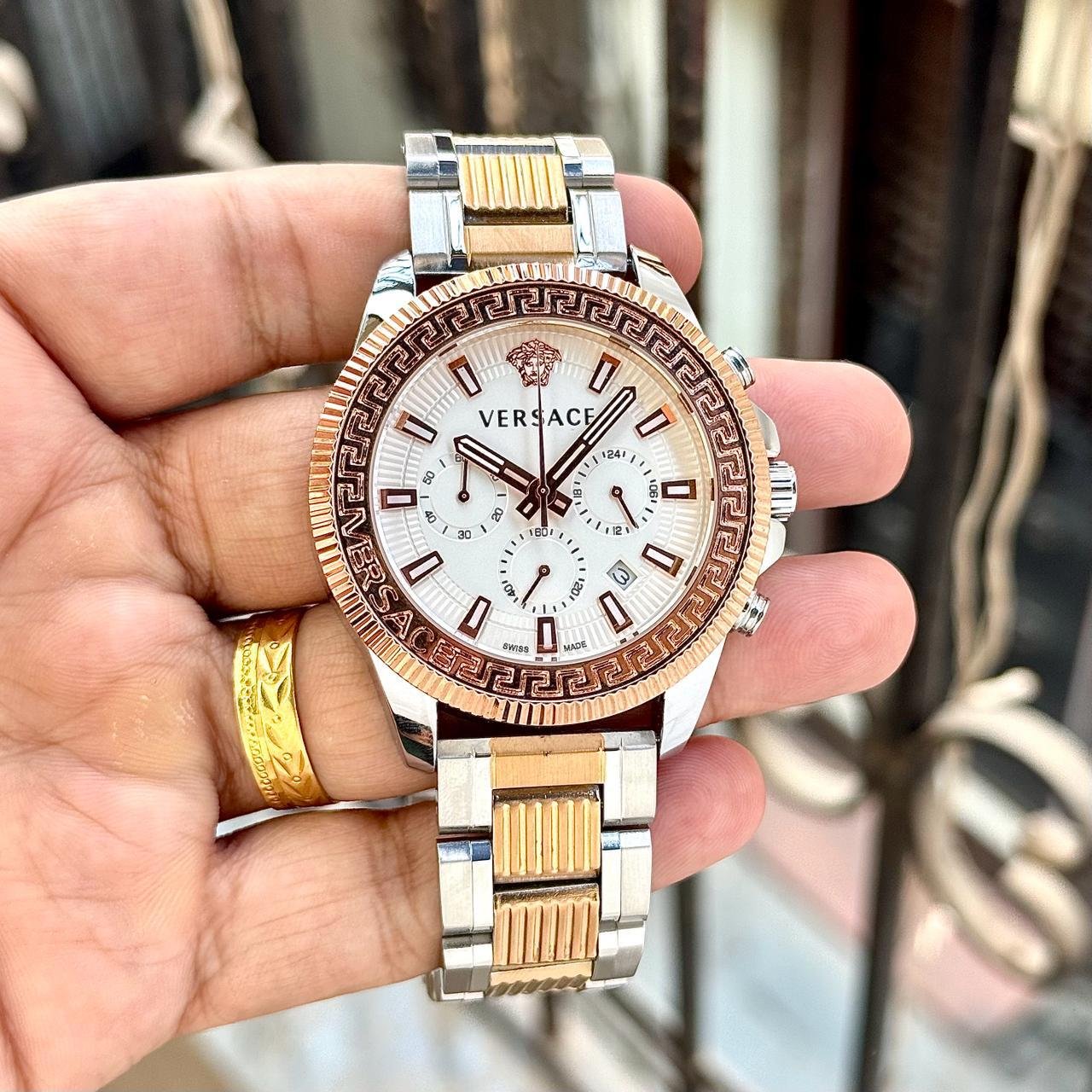 Greca Action Men's Luxury Chronograph – Full Gold Edition 44mm
