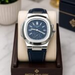 Luxury Square Dial Men’s Watch – Textured Strap & Date Edition