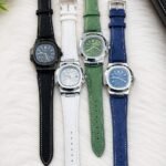 Luxury Square Dial Men's Watch – Textured Strap & Date Edition