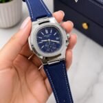 Luxury Square Dial Men’s Watch – Textured Strap & Date Edition