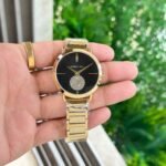 Portia Rose Gold & Blue Luxury Women’s Watch – 32mm Metallic Edition