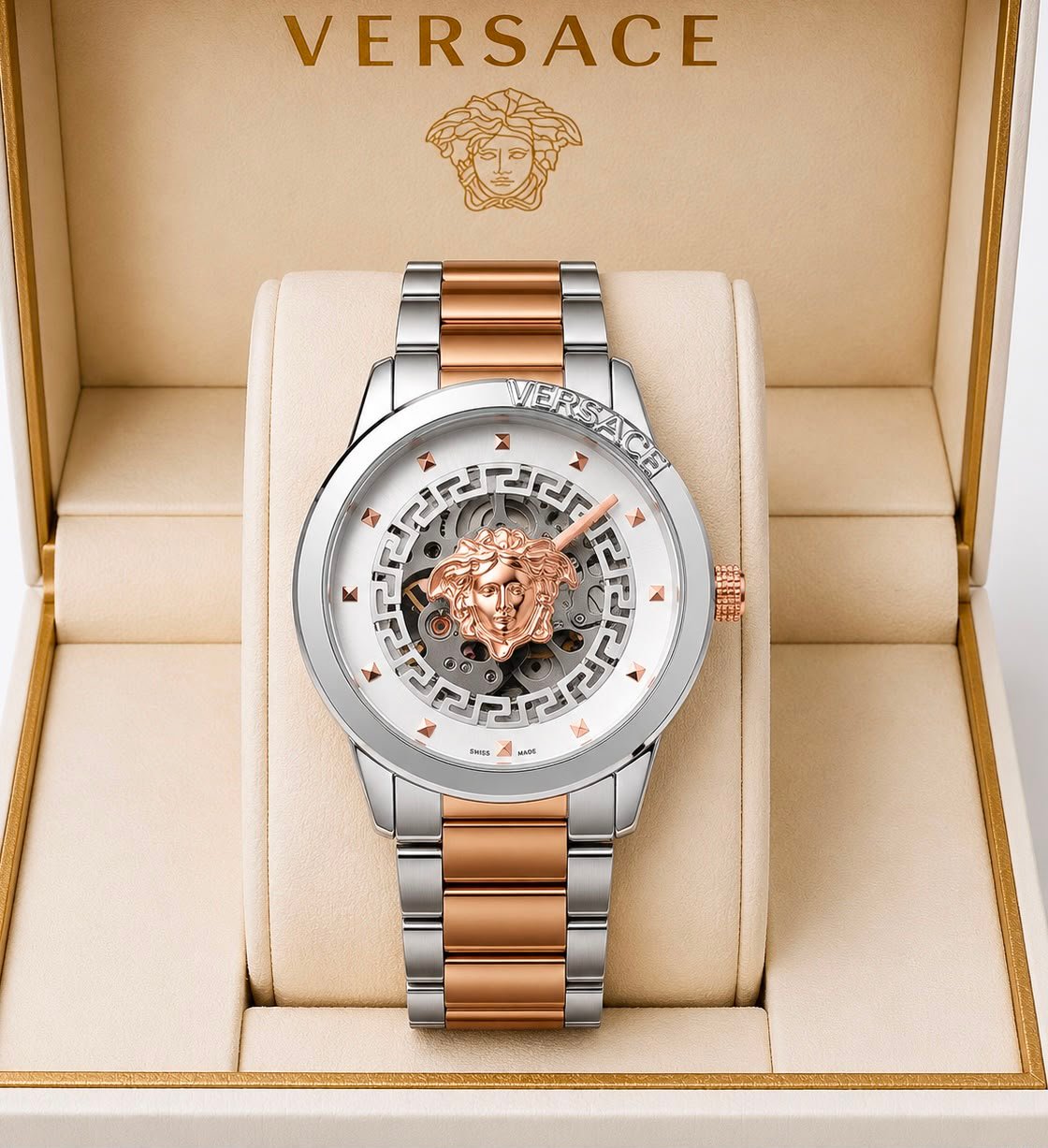Premium Automatic Men's Watch – Transparent Back Metal Edition