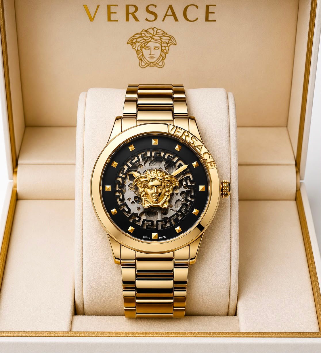 Premium Automatic Men's Watch – Transparent Back Metal Edition