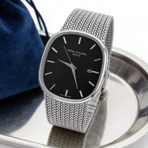 Premium Slim Men's Fashion Watch – Woven Metal Strap Edition