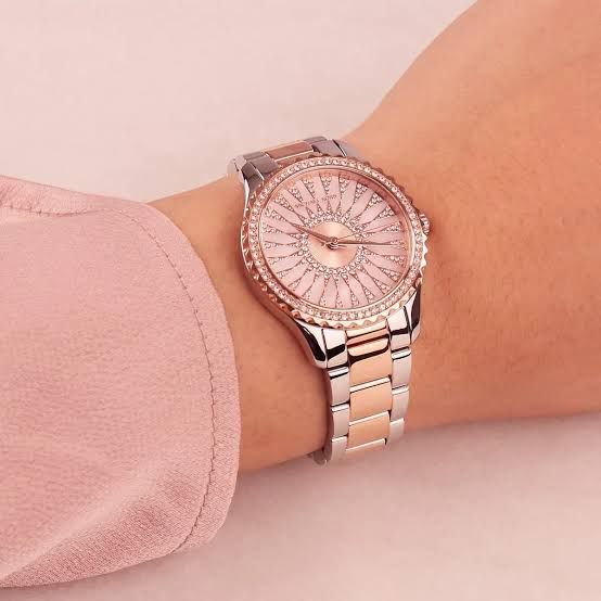 Layton Premium Women's Watch – Sunburst Pink & Crystal 36mm